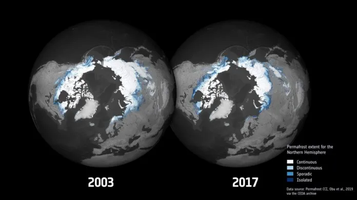 Změna rozsahu permafrostu