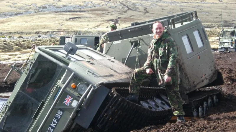 Dale Messenger na falklandském cvičení