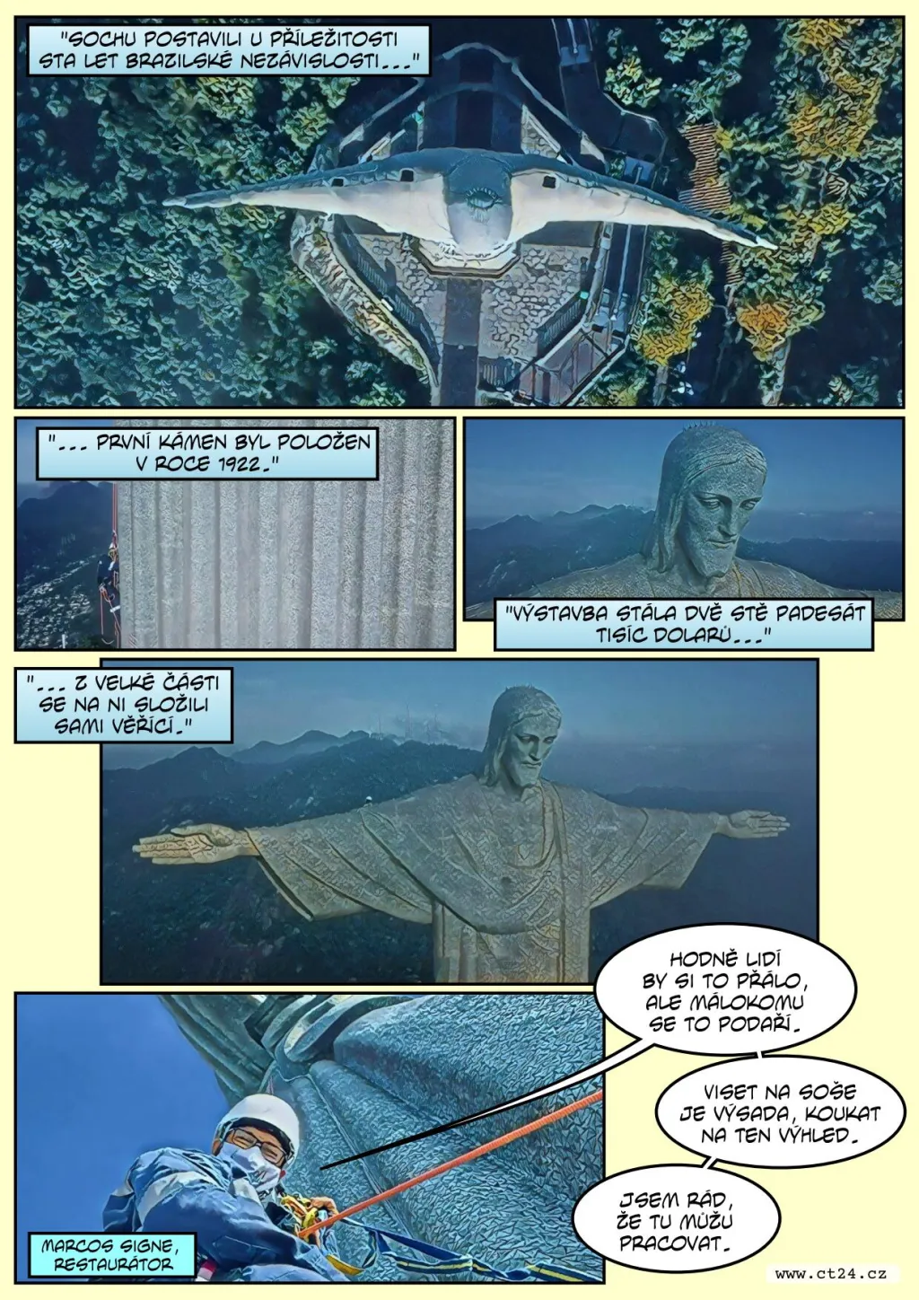 Rekonstruují rameno sochy Krista