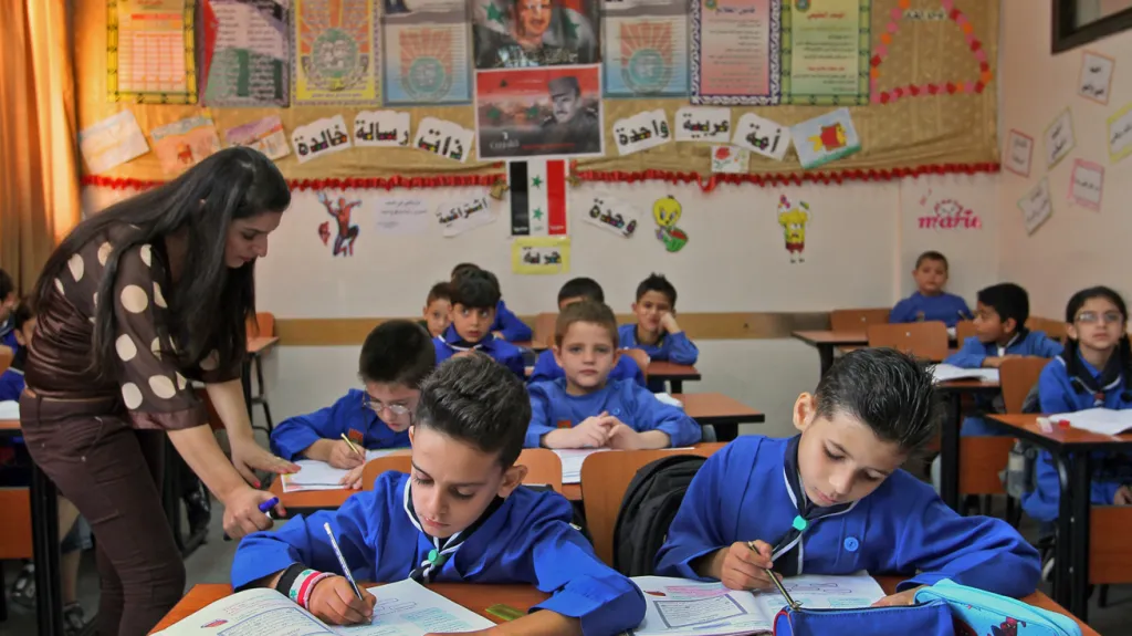 Školáci v syrském Damašku