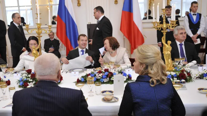 Slavnostní oběd na počest ruského prezidenta