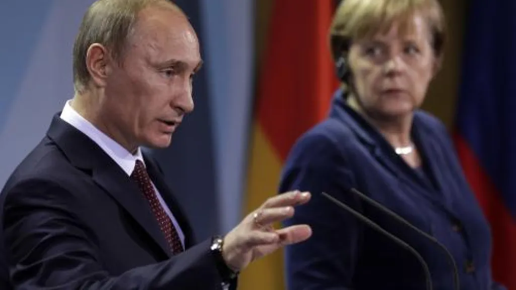 Angela Merkelová a Vladimir Putin