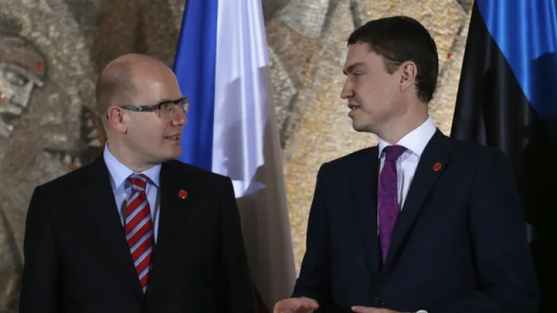 Bohuslav Sobotka a estonský premiér Taavi Roivas