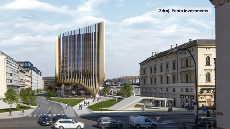 Budova poblíž Masarykova nádraží v Praze podle návrhu Zahy Hadídové