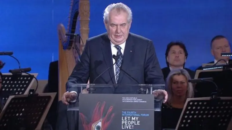 Projev prezidenta Miloše Zemana k 70. výročí osvobození Osvětimi