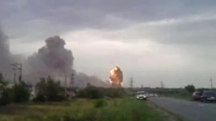 Exploze muničního skladu u Samary