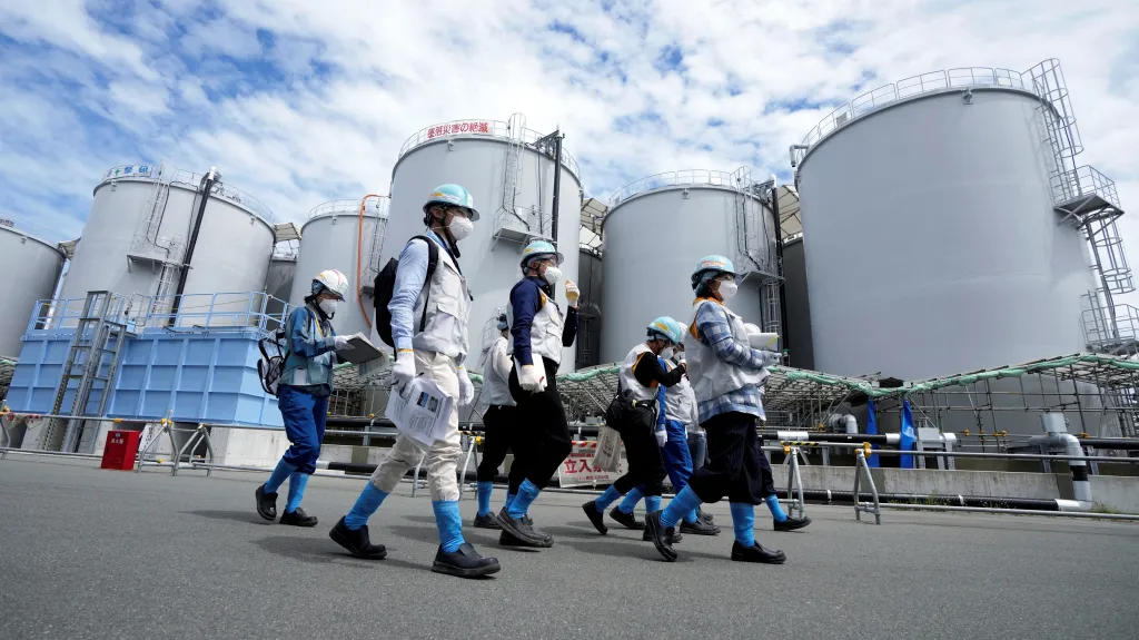 Nádrž s radioaktivní odpadní vodou ve Fukušimě