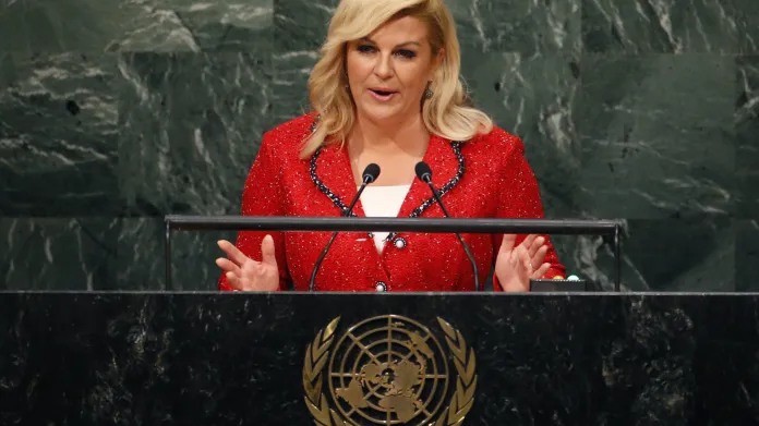 Chorvatská prezidentka při projevu před Valným shromážděním OSN