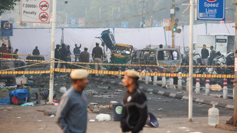 Následky exploze v Dillí 10. listopadu 2025