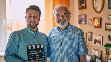 Režisér a scenárista Patrik Ulrich se Zdeňkem Svěrákem (z cyklu Stopy Járy Cimrmana)