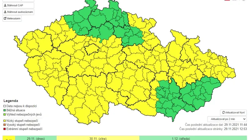 Výstraha před silným větrem