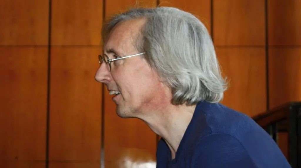 J. A. Pitínský na zkoušce hry Oresteia