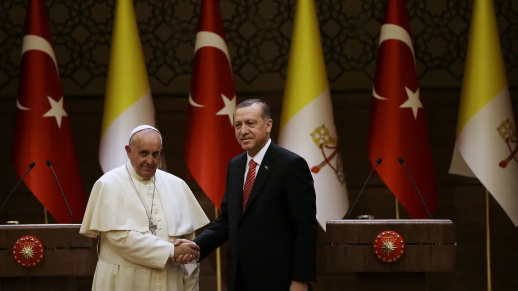 Erdogan na návštěvě Vatikánu s papežem Františkem