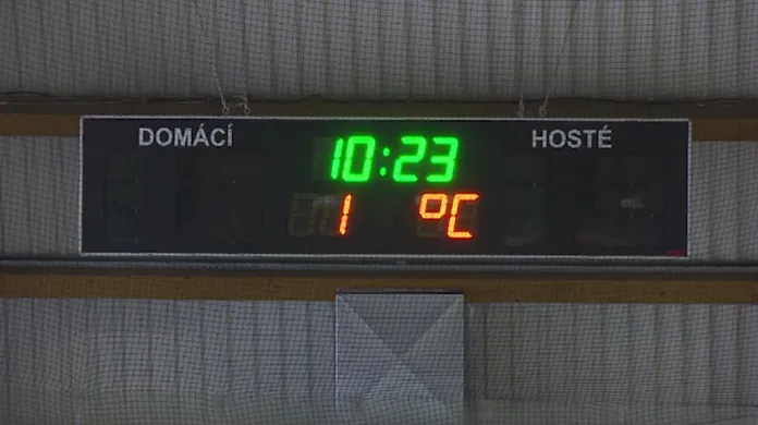 Teplota na stadionu v Jičíně