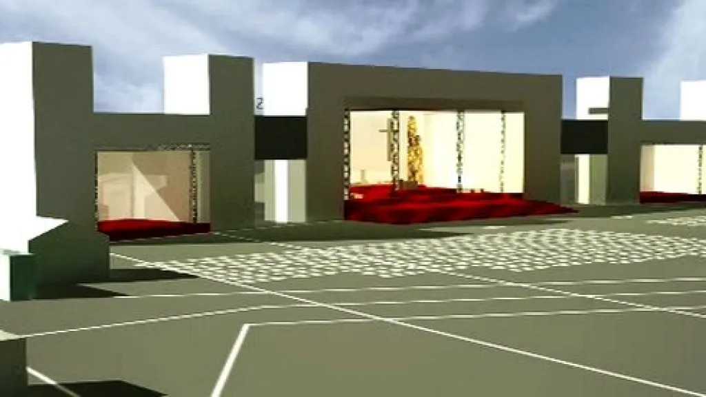 Pódium pro papežovu mši