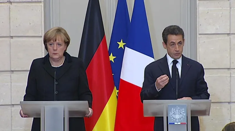 Angela Merkelová a Nicolas Sarkozy