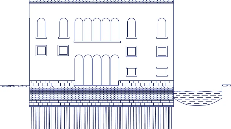 Domy v Benátkách jsou postaveny na kůlech