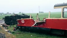 Následky tragického železničního neštěstí u Krouny na Chrudimsku