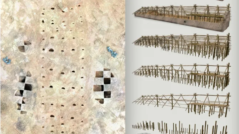 Nejvýraznějším nálezem jsou půdorysy čtyř dlouhých domů – typických staveb své doby