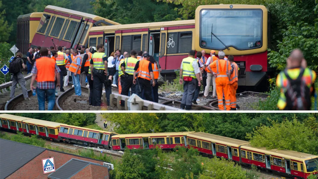 Vykolejila berlínská S-Bahn