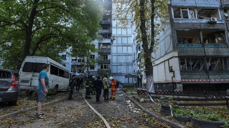 Následky ruského útoku v Dnipru (20. září 2025)