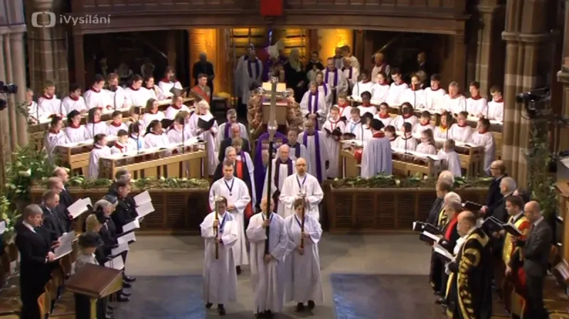 Pohřeb Richarda lll. v katedrále v Leicesteru