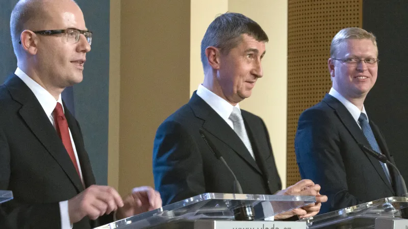 Bohuslav Sobotka, Andrej Babiš a Pavel Bělobrádek