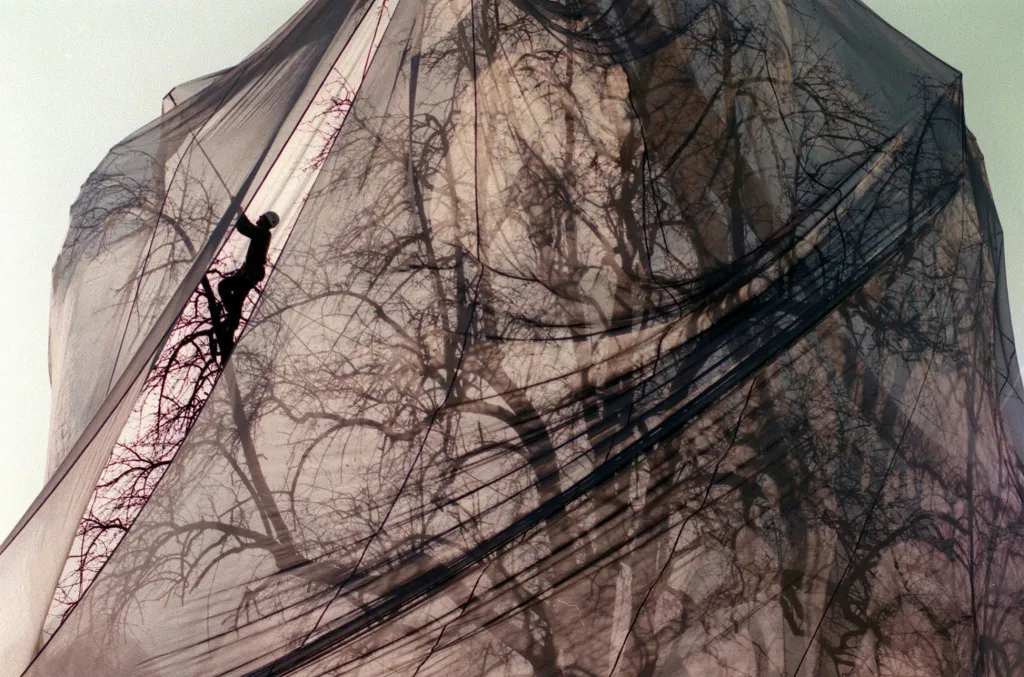 Wrapped trees byl název instalace z roku 1998, který vytvořil v parku muzea Nadace Beyeler v Riehenu poblíž Basileje. Celkem do látky zabalil 163 stromů