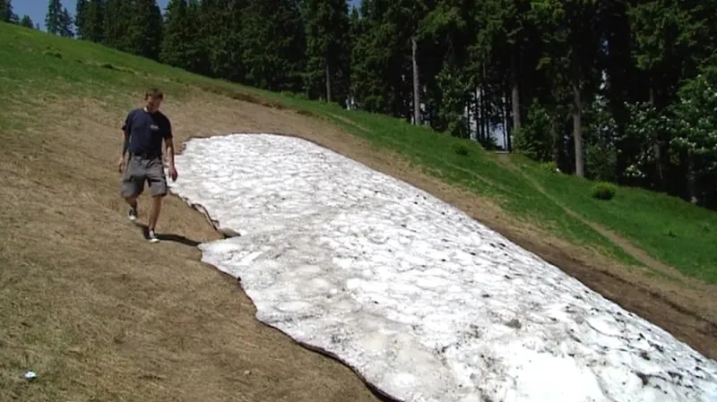 Sníh v Krkonoších 18. června