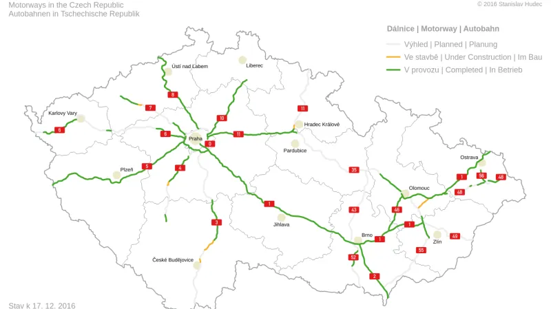 Dálniční síť v ČR