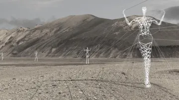 Sloupy ve tvaru lidských postav navržené pro Island