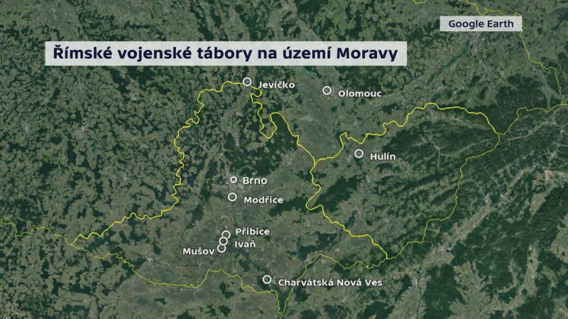 Krátkodobé tábory Římanů vystavěné během Markomanských válek