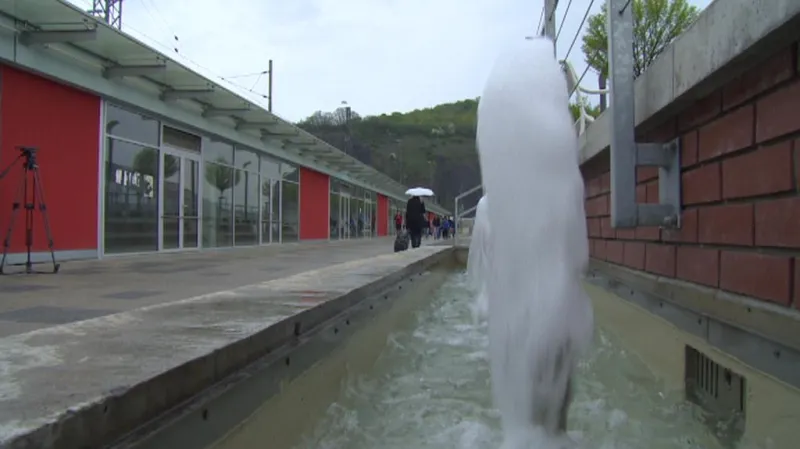 Pěší zóna u nádraží v Ústí nad Labem