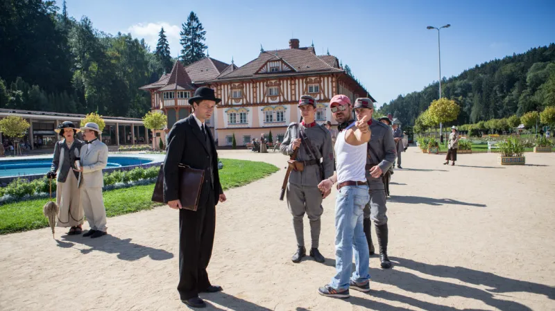 Natáčení seriálu v luhačovických lázních