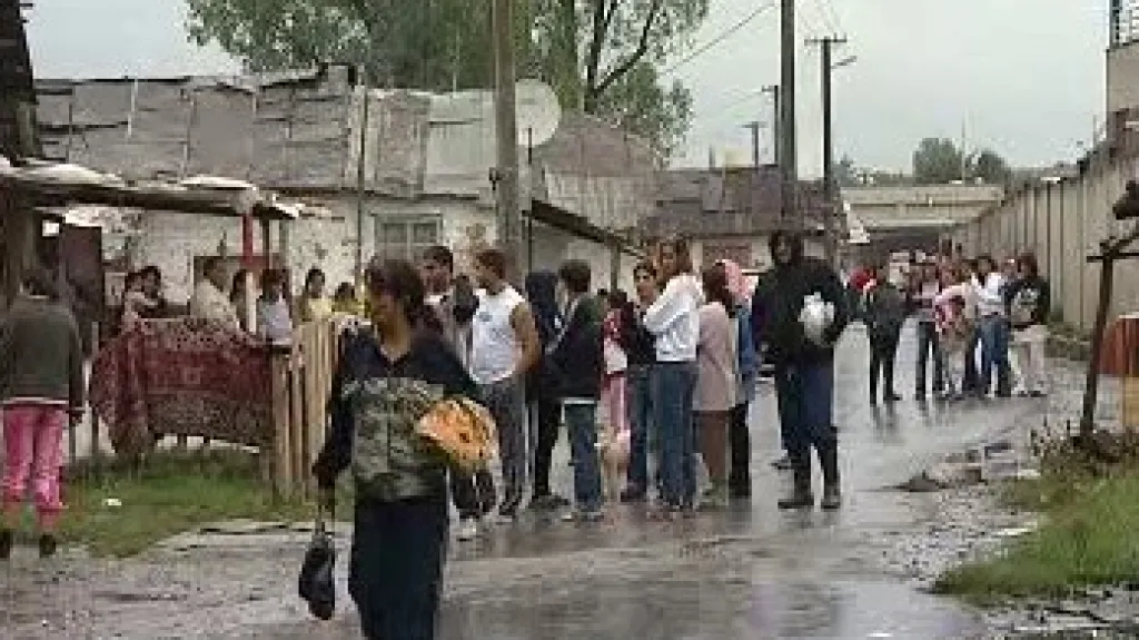Romská osada na východním Slovensku