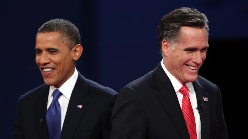 Barack Obama a Mitt Romney