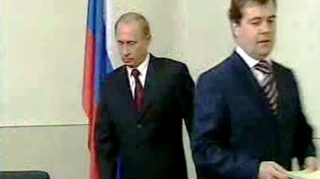 Vladimir Putin a Dmitrij Medvěděv