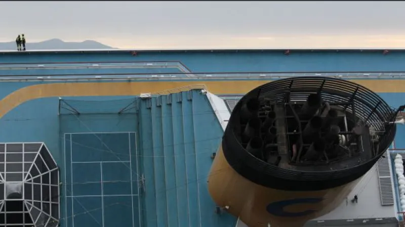 Studio ČT24 o lodi Concordia