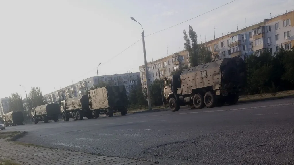 Ruský konvoj na Krymu