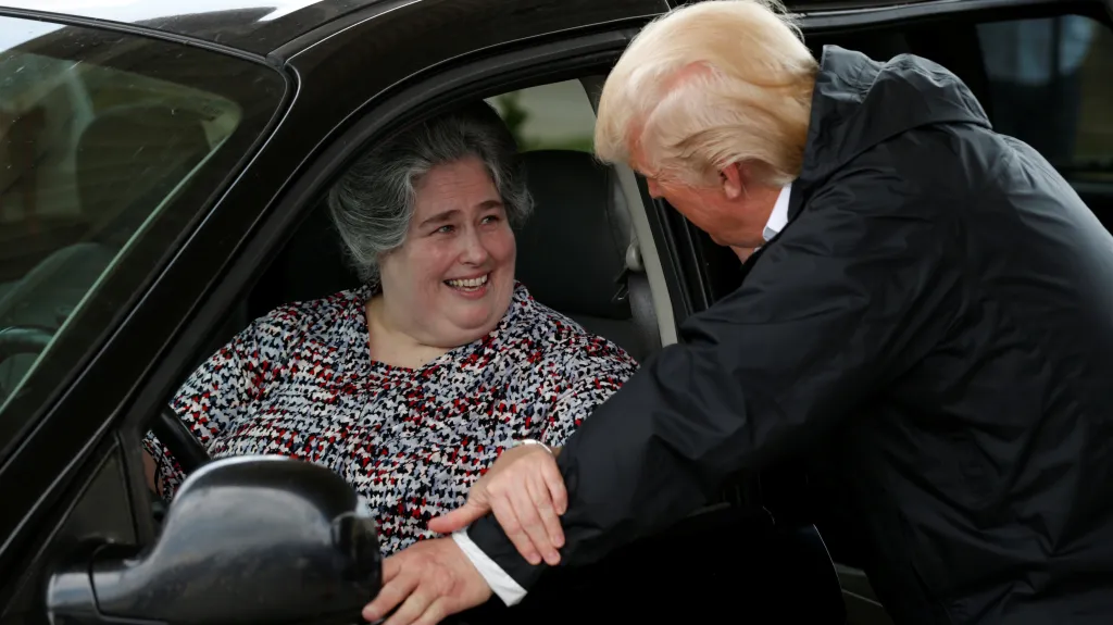 Donald Trump při návštěvě Houstonu
