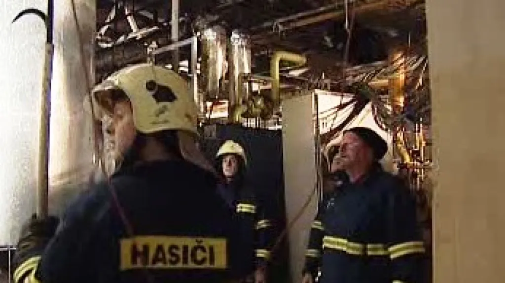 Hasiči v šumperské nemocnici