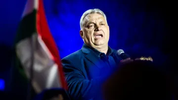 Viktor Orbán na předvolební akci
