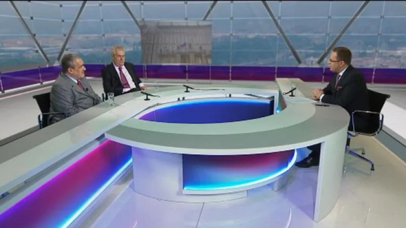 Miloš Zeman a Karel Schwarzenberg v OVM