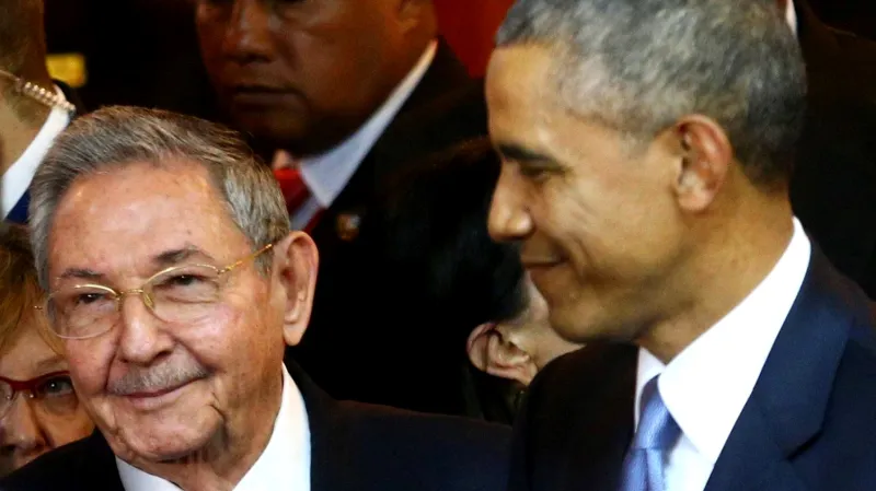 Raúl Castro a Barack Obama