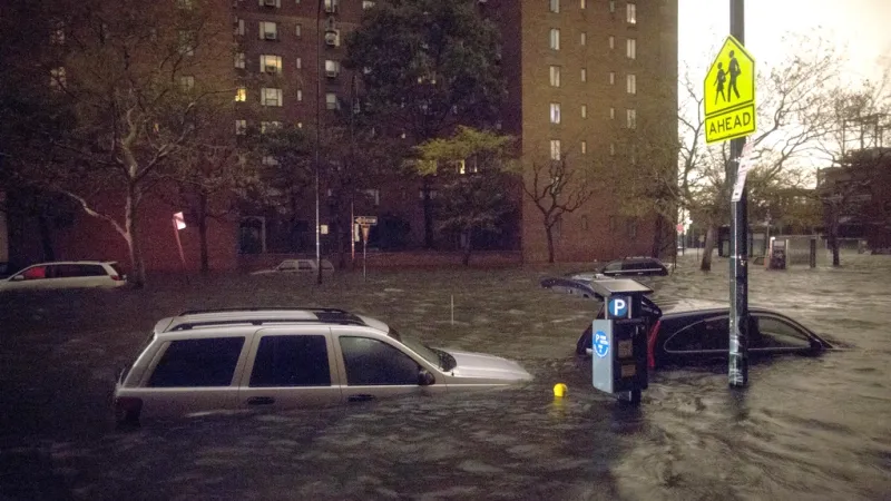 Zatopené ulice v New Yorku