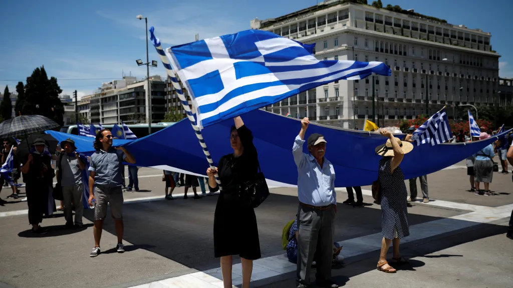 Protesty proti dohodě mezi Řeckem a Makedonií
