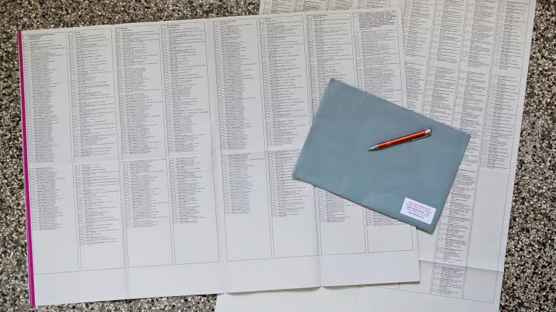 Hlasovací lístky pro obecní volby v Praze z roku 2014