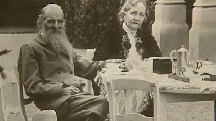 Josef Hlávka na dobovém snímku s manželkou
