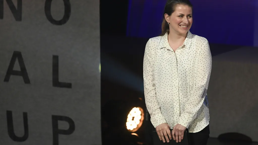 Kateřina Šedá při vyhlašování cen Magnesia Litera