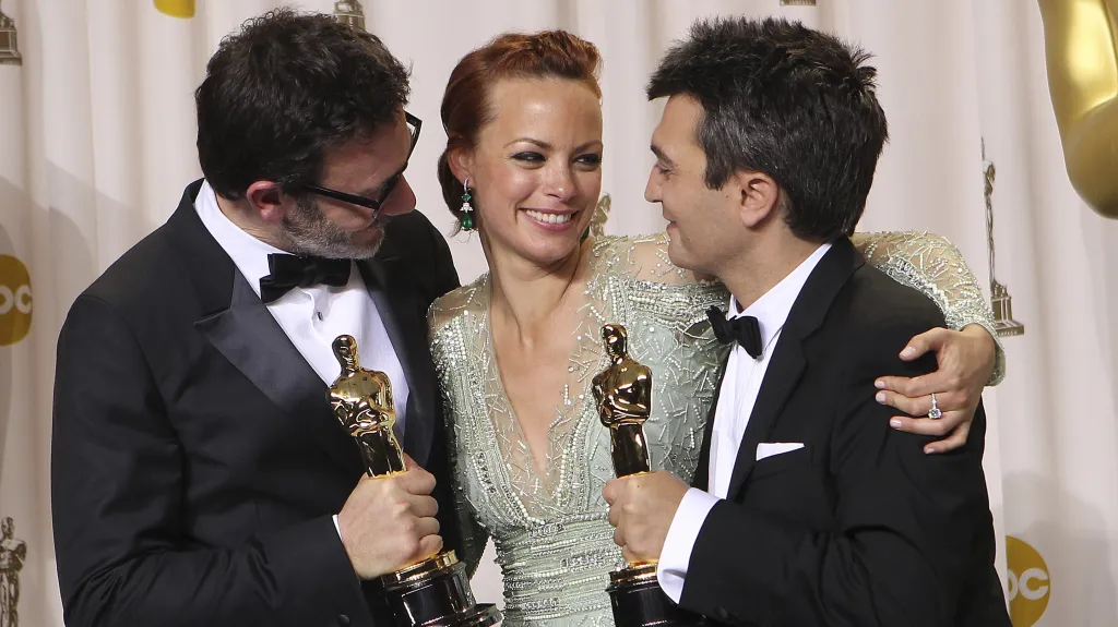 Michel Hazanavicius, Bérénice Bejo a Thomas Langmann
